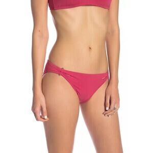 NWT ROBIN PICCONE Luca Barbell Tab Hipster Bikini‎ Bottom Pink Punch Size XS,S